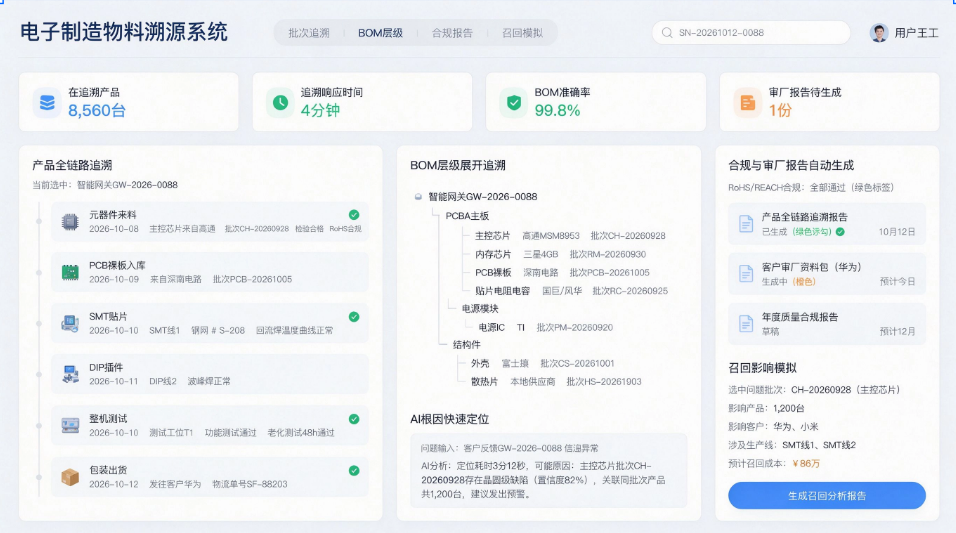 物料溯源中心